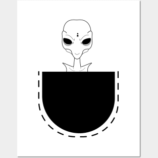 Alien in pocket Posters and Art